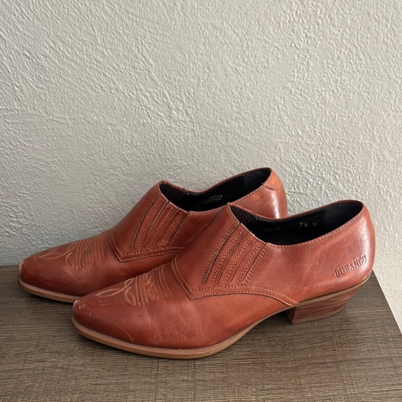Women’s Durango Vintage Leather Ankle Pointed Toe Western Boots, Size 7.5 - Picture 1 of 9